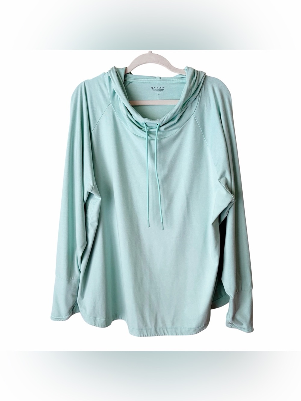Athleta | Uptempo Hoodie Sweatshirt Athleisure Activewear Mint Green Plus 2X - Picture 2 of 9